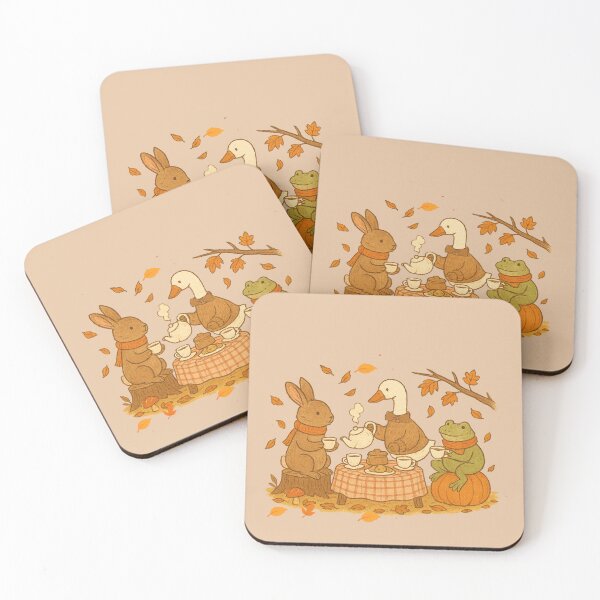 Item preview, Woodland Animal tea party- Autumn Cozy Vibe designed and sold by Artistusha.