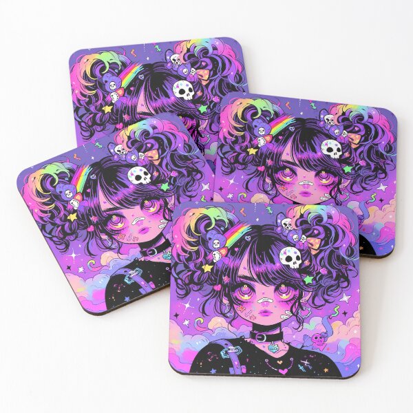 Item preview, Pastel Goth Rainbow Anime Dream designed and sold by bubblegoth.