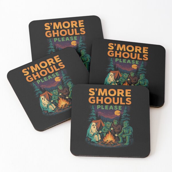 Item preview, S’more Ghouls Please Cute Monster Campfire designed and sold by SWACOL-Creative.