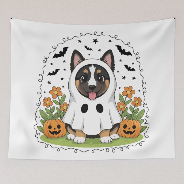 Item preview, Belgian Tervuren Puppy Ghost – Cute Halloween Dog Costume designed and sold by The Real Life Symphony.