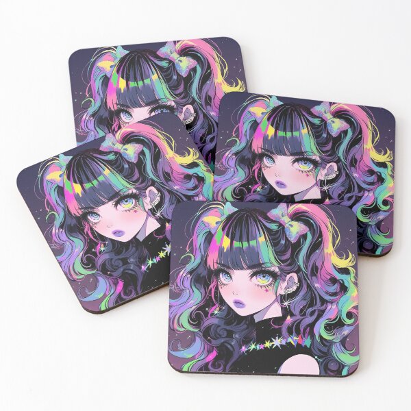 Item preview, Neon Starlight Anime Ponytails designed and sold by bubblegoth.