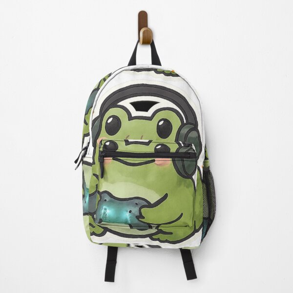 Item preview, cute gamer frog sticker - chubby frog with headphone and controller designed and sold by HKD-Design.