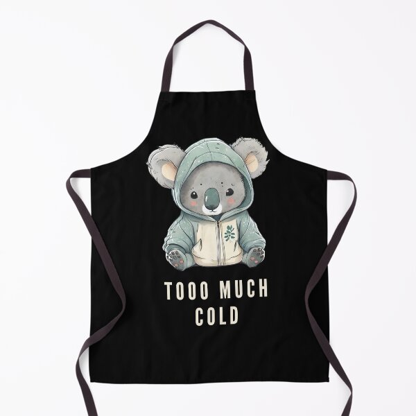 Item preview, Tooo Much Cold – Cute Koala in Hoodie Winter Design designed and sold by BlackTeesArt1.