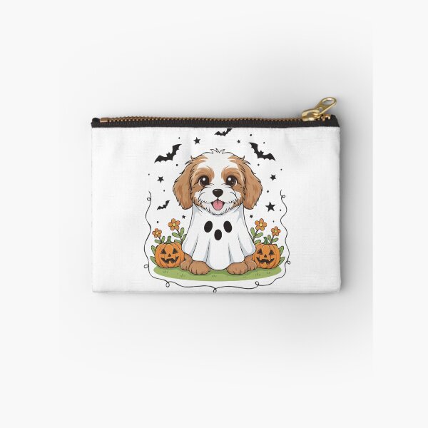 Item preview, Cockapoo Puppy Ghost – Cute Halloween Dog Costume designed and sold by The Real Life Symphony.