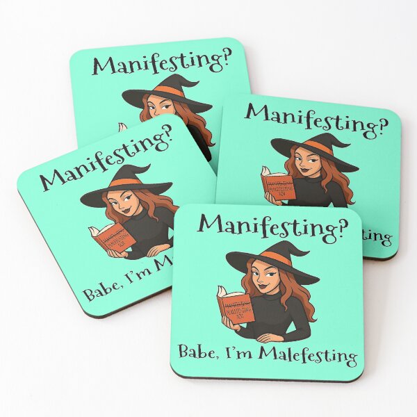 Item preview, Manifesting Malefesting Witchy Quote – Funny Sarcastic Witch Aesthetic Print designed and sold by DeanBlacksmith.