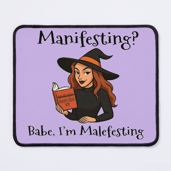 Item preview, Manifesting Malefesting Witchy Quote – Funny Sarcastic Witch Aesthetic Print designed and sold by DeanBlacksmith.