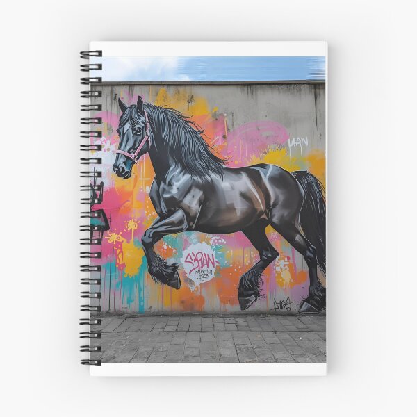 Item preview, Friesian in a Graffiti Mural designed and sold by Friesian-Fan-S.