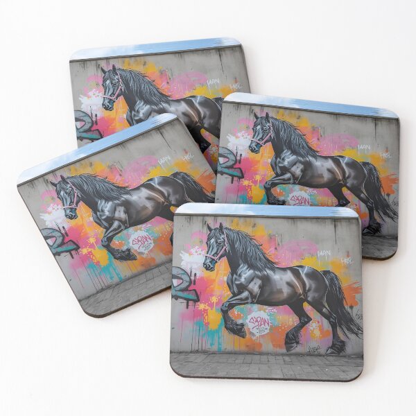 Item preview, Friesian in a Graffiti Mural designed and sold by Friesian-Fan-S.