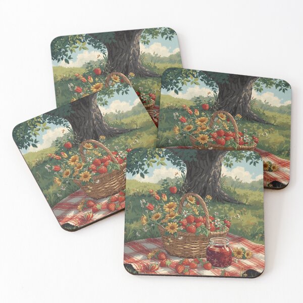 Item preview, Strawberry Picnic – Cottagecore Summer Day designed and sold by Deezyned.