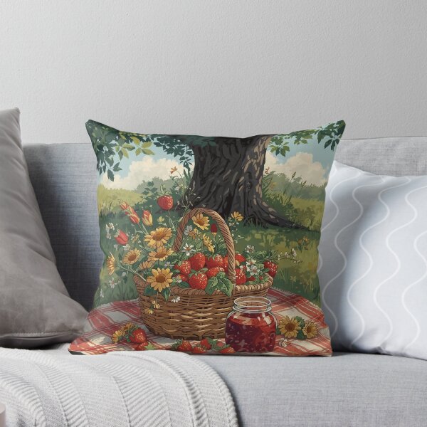 Item preview, Strawberry Picnic – Cottagecore Summer Day designed and sold by Deezyned.