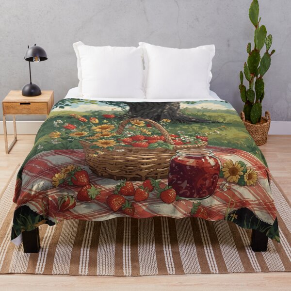 Item preview, Strawberry Picnic – Cottagecore Summer Day designed and sold by Deezyned.