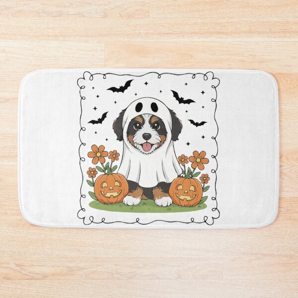 Item preview, Bernedoodle Puppy Ghost – Cute Halloween Dog Costume designed and sold by The Real Life Symphony.