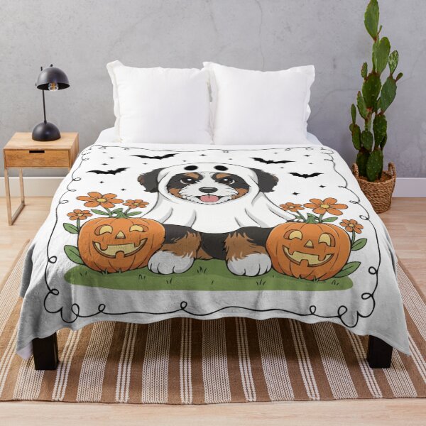Item preview, Bernedoodle Puppy Ghost – Cute Halloween Dog Costume designed and sold by The Real Life Symphony.