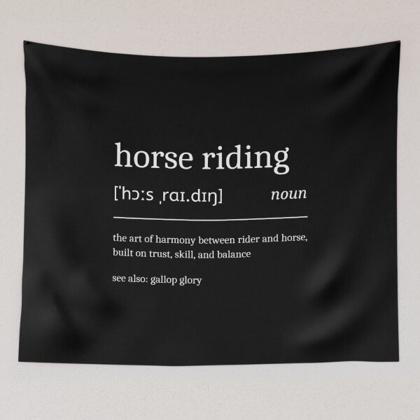 Item preview, Horse Riding Definition Funny Motivational Equestrian Dictionary designed and sold by StrideSuccess.
