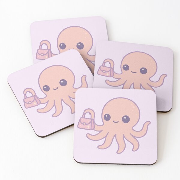 Item preview, Octopus with a Handbag – Pastel Sparkle Aesthetic designed and sold by wwshd.