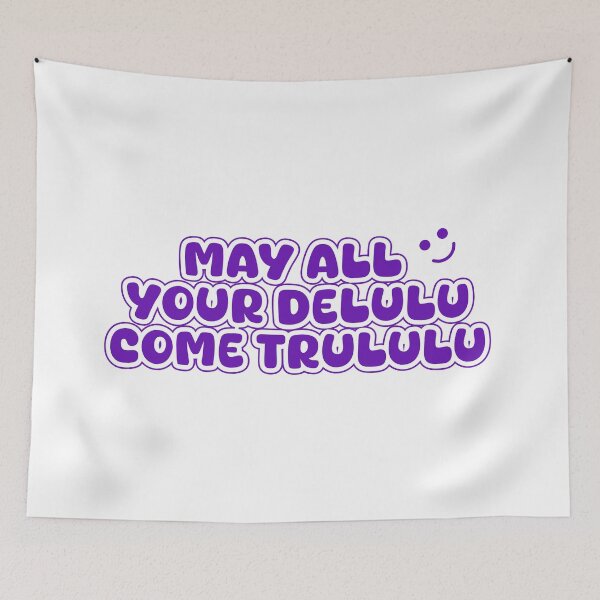Item preview, May All Your Delulu Come Trululu – Fun Aesthetic Quote (Purple) designed and sold by designsoftinaa.