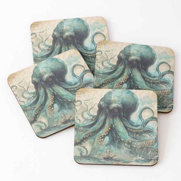 Item preview, Ancient Kraken Nautical Illustration – Sea Monster Sketch designed and sold by Antik by Schulz.