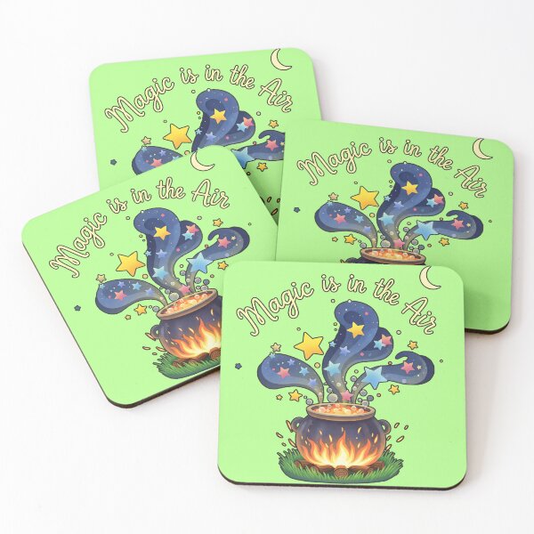 Item preview, Magic Cauldron: "Magic is in the Air" - Fantasy and Spell Illustration designed and sold by Karina Creative Studio.