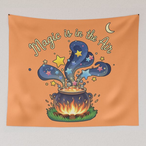 Item preview, Magic Cauldron: "Magic is in the Air" - Fantasy and Spell Illustration designed and sold by Karina Creative Studio.
