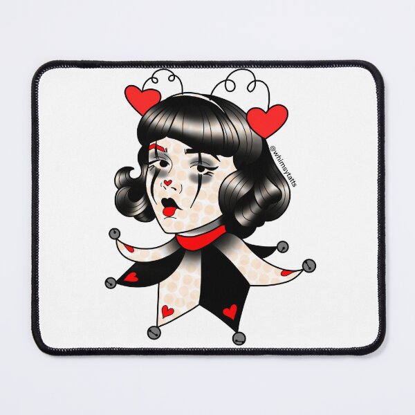 Item preview, Circus Dollface (hearts 2) designed and sold by WhimsyTatts Bubble Shop.