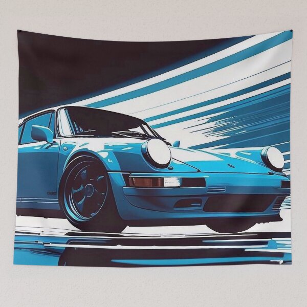 Item preview, Vintage Porsche 911 Blue designed and sold by ArtiCo. Labs.