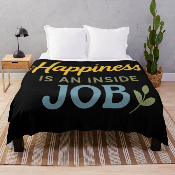 Item preview, Happiness Is an Inside Job | Positive Mindset Quote Design designed and sold by ArthUpscale.
