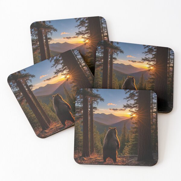 Item preview, A Bear's View: Watching the Sunset Over the Mountains designed and sold by ART-POD-PL.