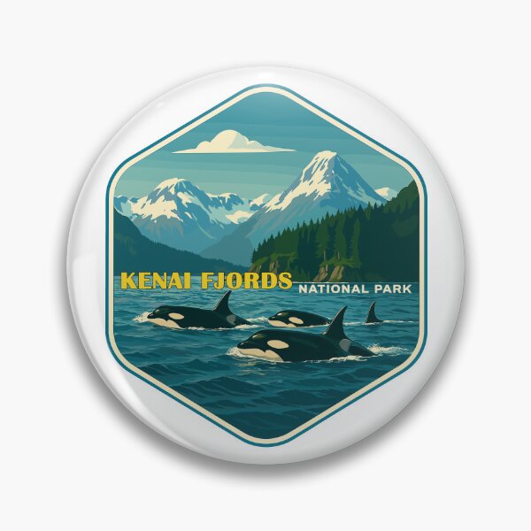 Item preview, Kenai Fjords National Park Retro Glacier Ocean Sticker designed and sold by Ismeal Von.