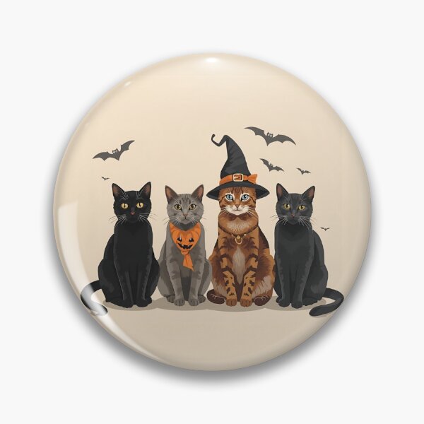 Item preview, Four Halloween Cats designed and sold by OpalineLoops.