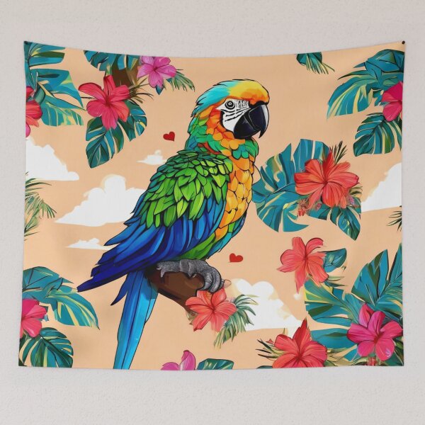 Item preview, Colorful Parrot in the Clouds designed and sold by Zofia Sosnecka.