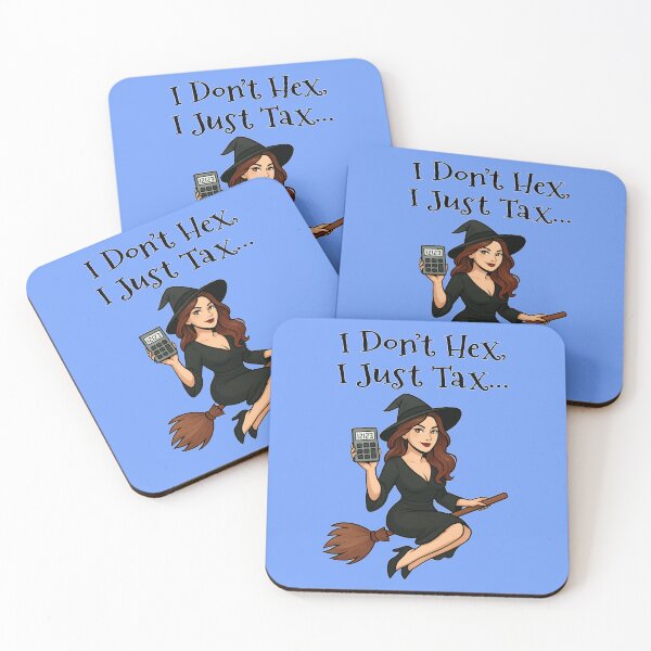 Item preview, Funny Witch Quote – I Don’t Hex I Just Tax – Cute Witch with Calculator – Sarcastic Accountant Gift designed and sold by DeanBlacksmith.