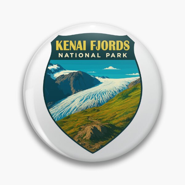 Item preview, Kenai Fjords National Park Retro Glacier Ocean Sticker designed and sold by Ismeal Von.