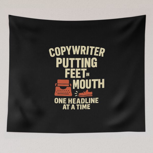 Item preview, Putting Feet in Mouths - Copywriter Retro Tee designed and sold by Work Life Tees.