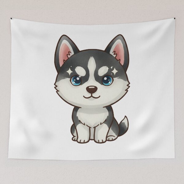 Item preview, Watercolor Husky designed and sold by MacubexArts.