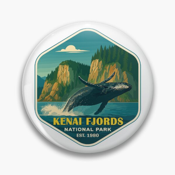 Item preview, Kenai Fjords National Park Retro Glacier Ocean Sticker designed and sold by Ismeal Von.