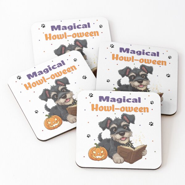 Item preview, Magical Howl-oween Giant Schnauzer | Cute Halloween Dog Art designed and sold by The Real Life Symphony.