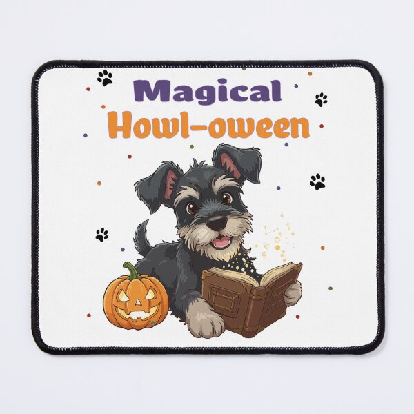 Item preview, Magical Howl-oween Giant Schnauzer | Cute Halloween Dog Art designed and sold by The Real Life Symphony.