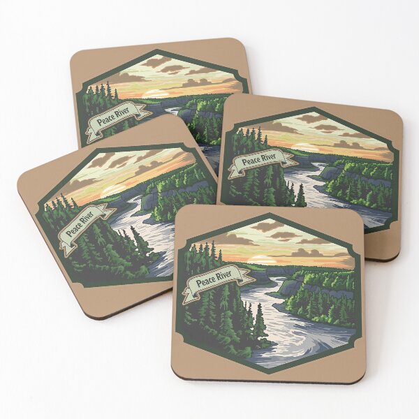 Item preview, Peace River Alberta Canyon Sunset, Northern Canada Forest River Art designed and sold by meganohm.