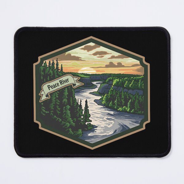Item preview, Peace River Alberta Canyon Sunset, Northern Canada Forest River Art designed and sold by meganohm.