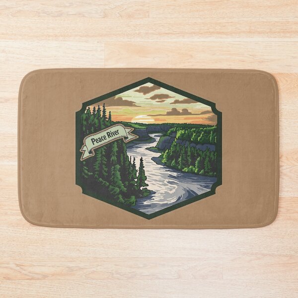Item preview, Peace River Alberta Canyon Sunset, Northern Canada Forest River Art designed and sold by meganohm.
