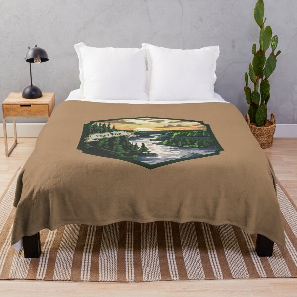 Item preview, Peace River Alberta Canyon Sunset, Northern Canada Forest River Art designed and sold by meganohm.