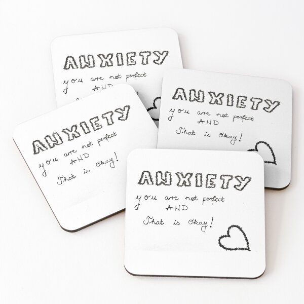 Item preview, Anxiety - You are not perfect AND That is Okay - Motivational Quote designed and sold by Aurora Artworks.