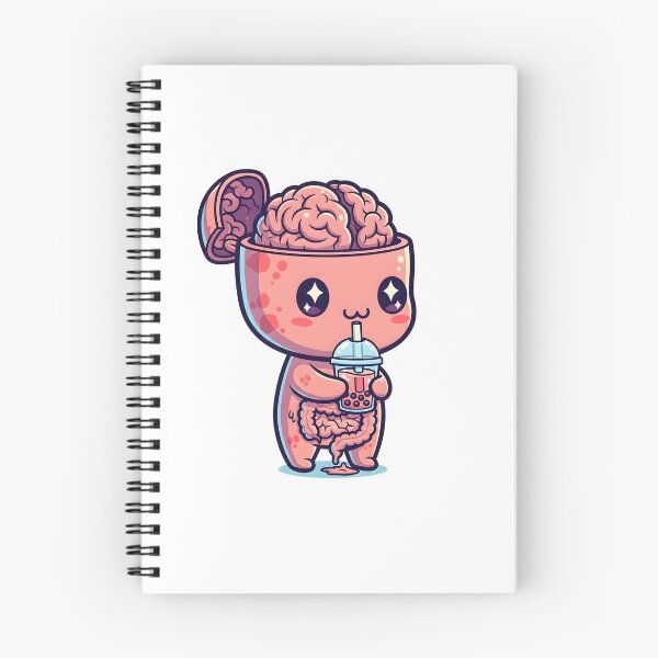 Item preview, Mind Refreshment - Cute Kawaii Brain Drinking Boba Tea | Funny Anatomy Art designed and sold by SiamSmiles.