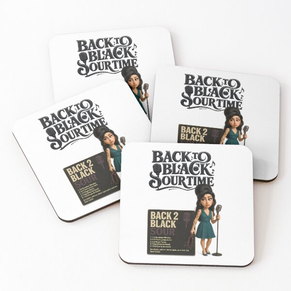 Item preview, Back to Black Sour Time – Retro cocktail poster with music flair designed and sold by malero-design.