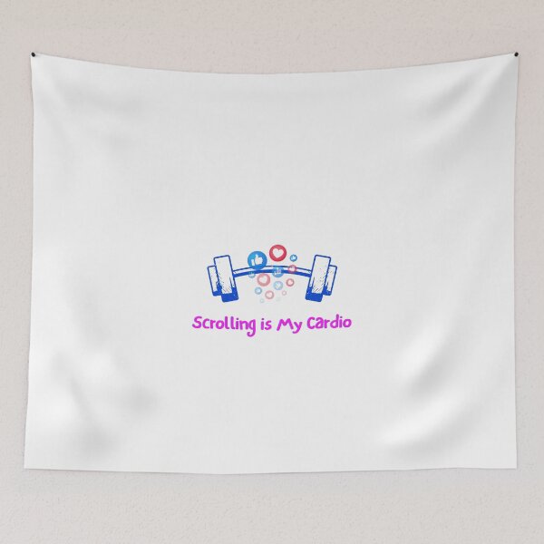 Item preview, Scrolling Is My Cardio | Funny Phone Case for Teens, Meme & Digital Life Lovers , pink, pink , pink design designed and sold by Amalzaki.