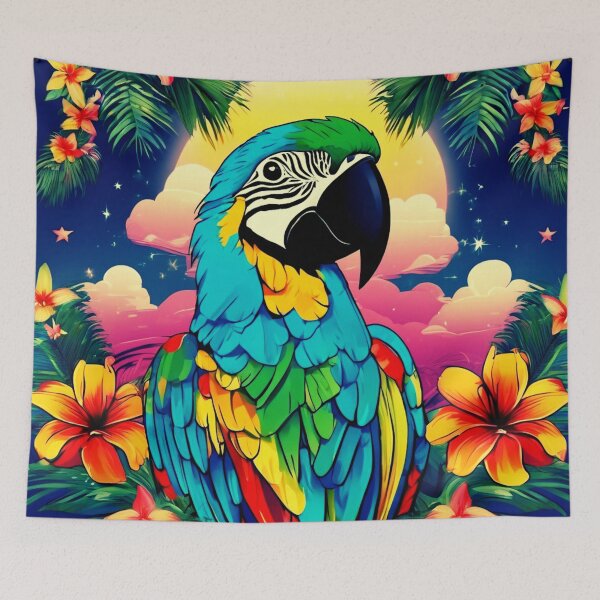 Item preview, Colorful Parrot in the Clouds designed and sold by Zofia Sosnecka.