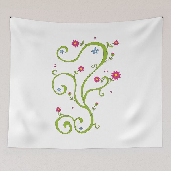 Item preview, Floral tendrils with blossoms and buds designed and sold by MarlowLoom.