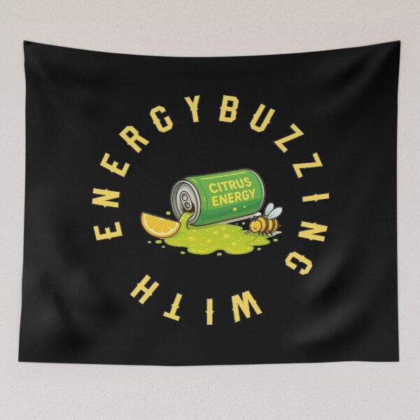 Item preview, Buzzing with Energy – Citrus Power Drink Bee Design designed and sold by Tik Logy.