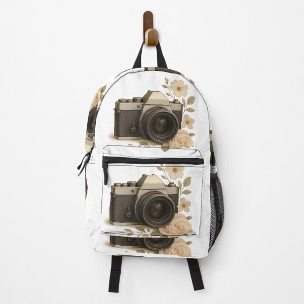 Item preview, Vintage Serenity – Floral Film Camera on White designed and sold by Chill Doodles.