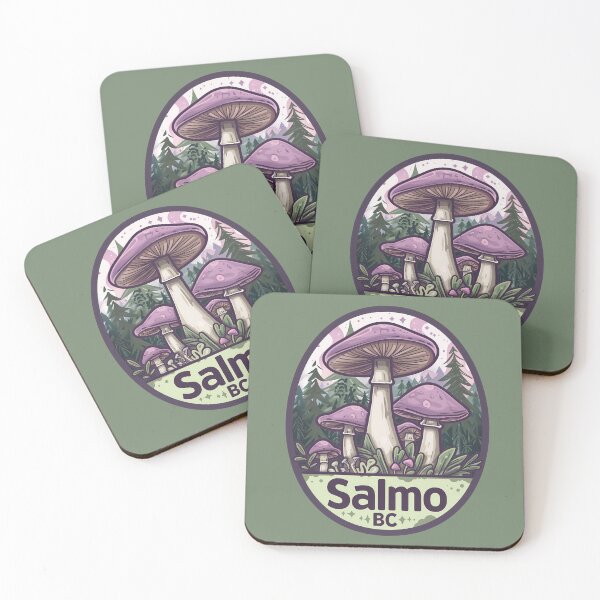 Item preview, Salmo BC Mushroom Forest Art, British Columbia Whimsical Fungi & Nature Magic Illustration designed and sold by meganohm.